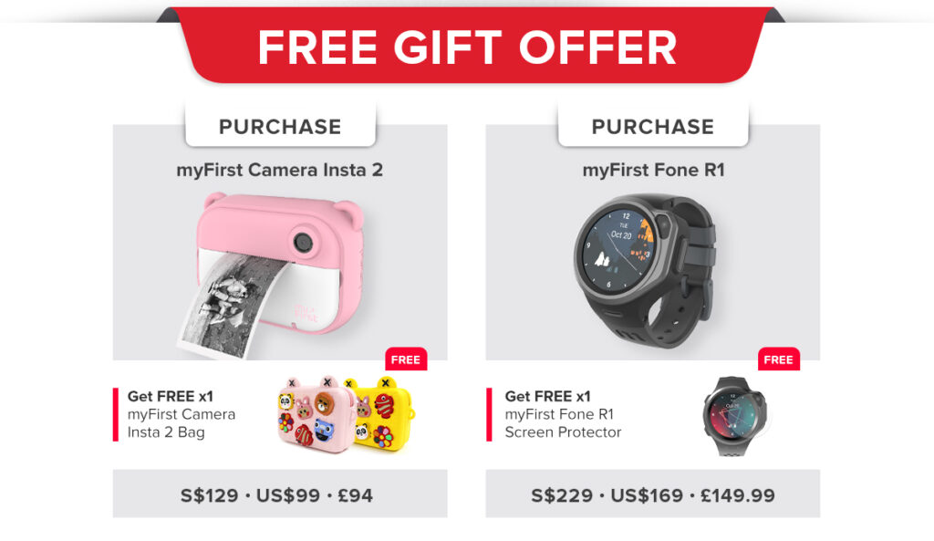 myFirst Free Gift offer
myFirst Camera Insta 2 & myFirst Fone R1
