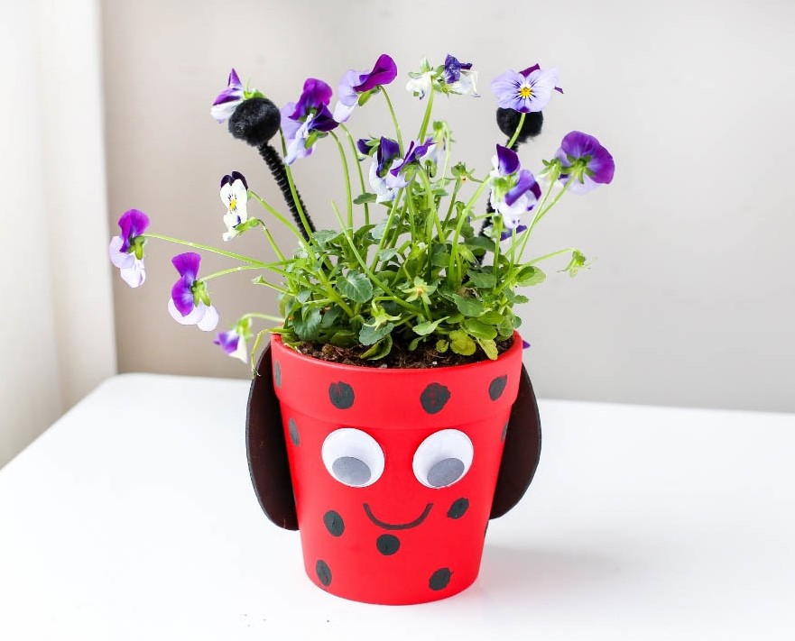 5 Spring Flower Pots Kids Craft